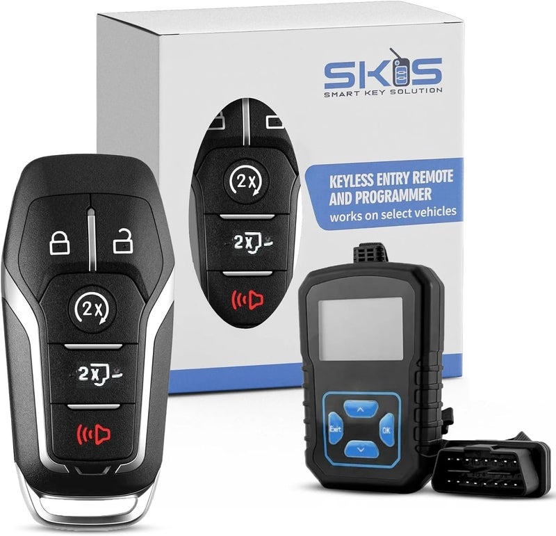 Smart Key Solution 5 Buttons Smart Remote Key Fob Replacement Kit for Ford F150 Key 2015 2016 2017 Ford F-150 Smart Keyless Entry Remote Fob DIY M3N-A2C31243300 164-R8117 - Image 1